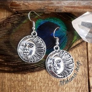 Celestial Goddess MOON & SUN Yinyang earrings Moon earrings Sun earrings Boho